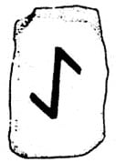 Símbolo y representación de la runa Eihwaz del alfabeto rúnico