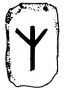 Símbolo y representación de la runa Algiz del alfabeto rúnico