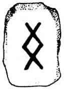 Símbolo y representación de la runa Inguz del alfabeto rúnico