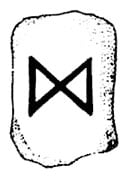 Símbolo y representación de la runa Dagaz del alfabeto rúnico