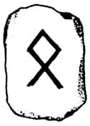 Símbolo y representación de la runa Othila del alfabeto rúnico