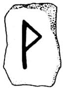 Símbolo y representación de la runa Wunjo del alfabeto rúnico