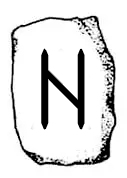 Símbolo y representación de la runa Hagalaz del alfabeto rúnico