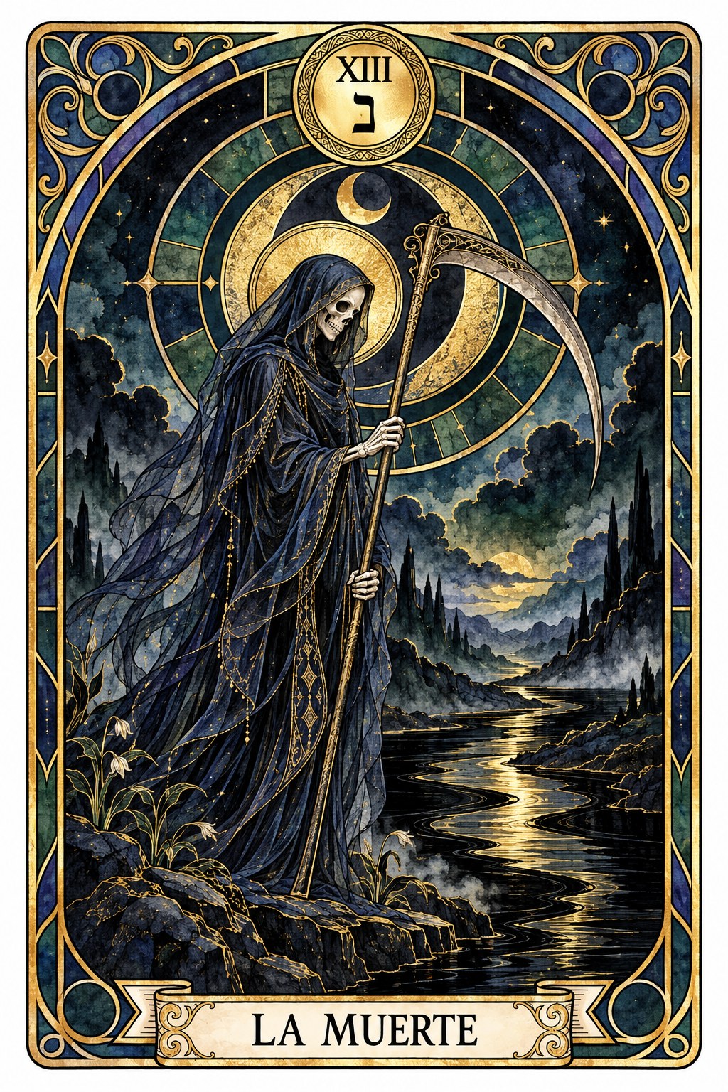 Ilustración del arcano mayor de La Muerte en el tarot