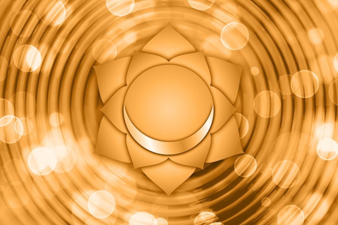 Representación del segundo chakra del ombligo denominado Svadhisthana