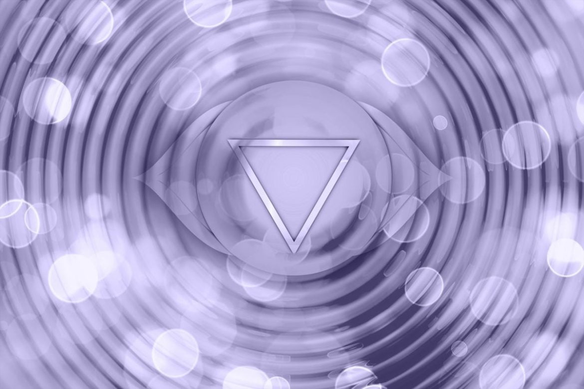 Representación del sexto chakra frontal conocido con el nombre Anja