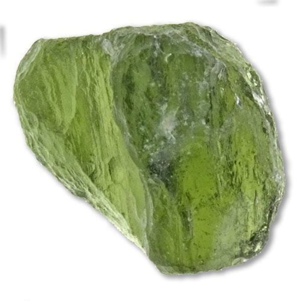 Mineral de moldavita utilizado como amuleto para la apertura de chakras