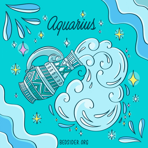 Representación astrológica de la posición del Sol en Acuario