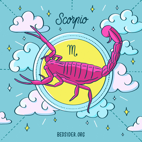 Representación astrológica de la posición del Sol en Escorpio