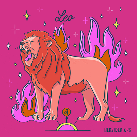Representación astrológica de la posición del Sol en Leo