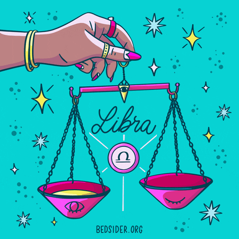 Representación astrológica de la posición del Sol en Libra