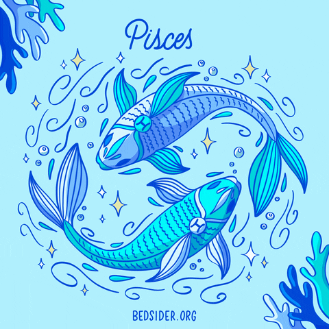 Representación astrológica de la posición del Sol en Piscis