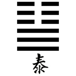 Ilustración del hexagrama Tai sobre la paz según el I Ching