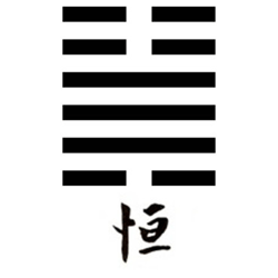 Ilustración del hexagrama Heng o la duración según el I Ching