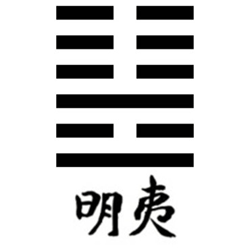 Hexagrama treinta y seis del I Ching sobre el oscurecimiento de la luz