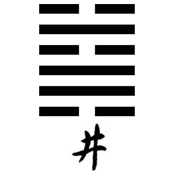 Hexagrama cuarenta y ocho del I Ching representativo del símbolo del pozo