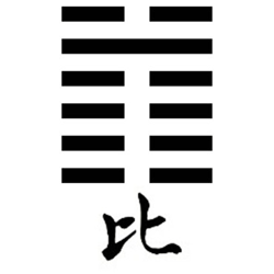 Ilustración del hexagrama Pi sobre la solidaridad en el I Ching