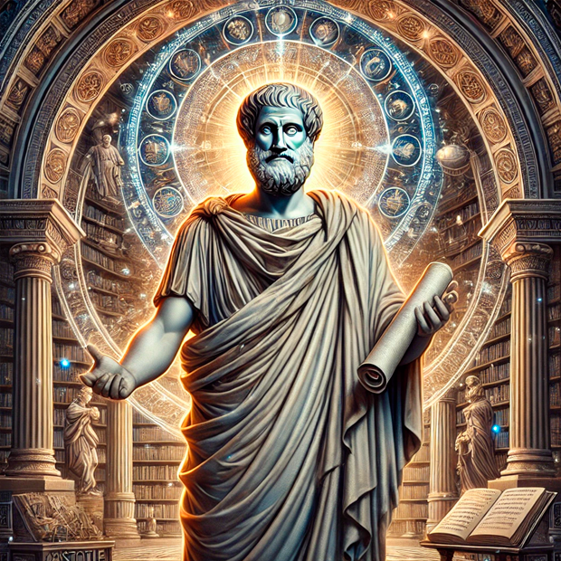 Retrato del filósofo griego Aristóteles, figura influyente del pensamiento de Grecia