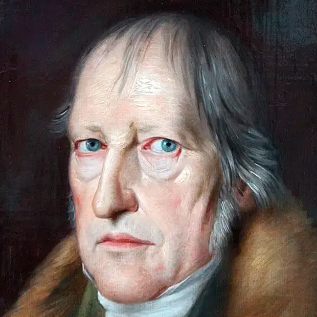 Retrato del filósofo alemán Georg Wilhelm Friedrich Hegel durante el siglo diecinueve