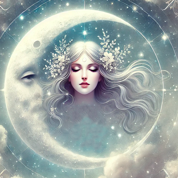 Representación astrológica del influjo emocional de la Luna en Virgo