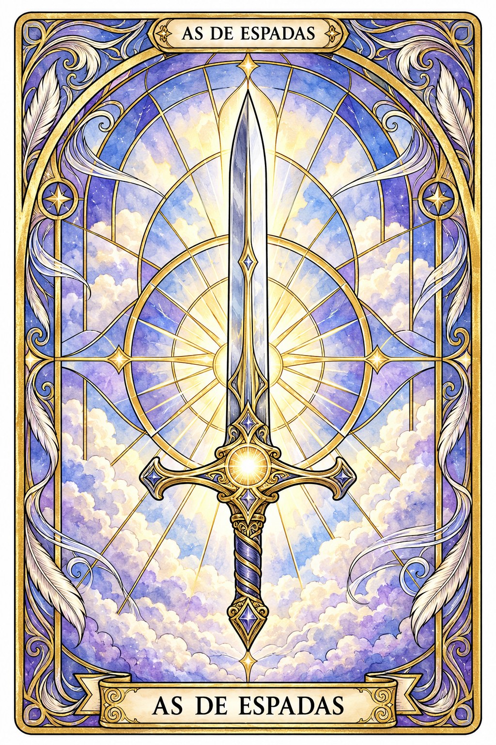 Carta del As de Espadas en el tarot asociada a la claridad espiritual