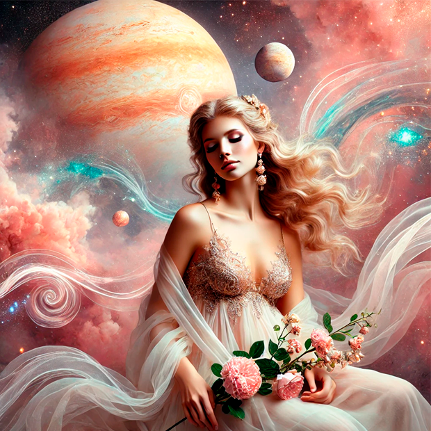 Significado astrológico del planeta Venus vinculado al amor y la armonía