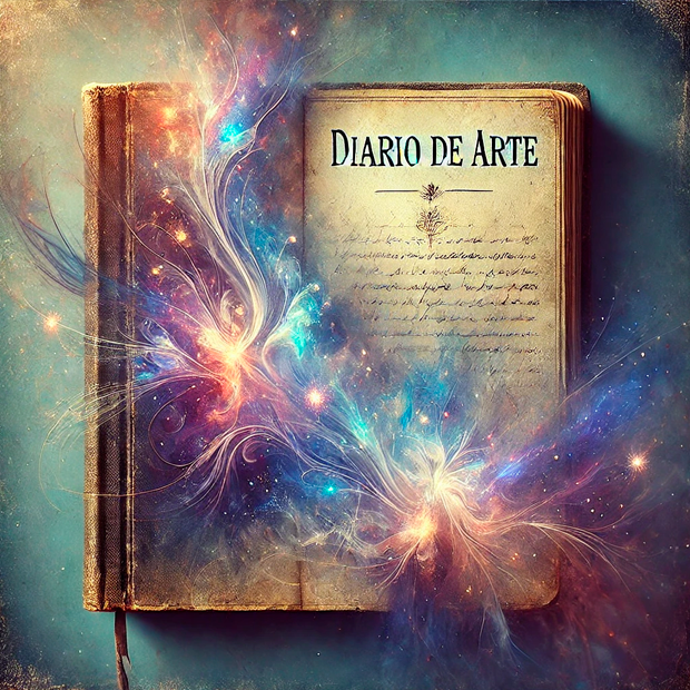 Actividad de arteterapia con diario de arte para expresar pensamientos y emociones