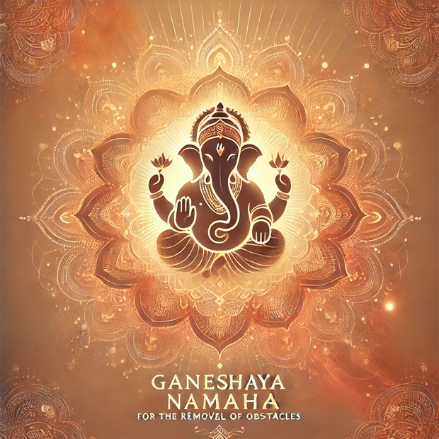 Mantra hindú Om Ganeshaya Namaha para la remoción de obstáculos