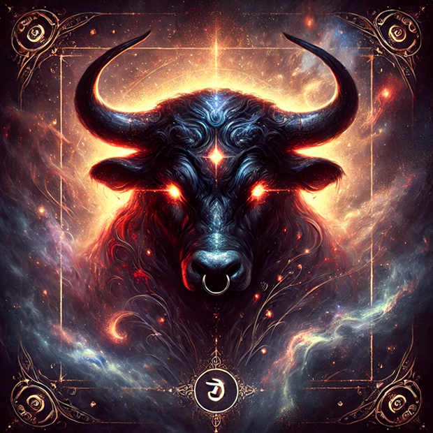 Signo del zodiaco celta del toro como símbolo de fuerza
