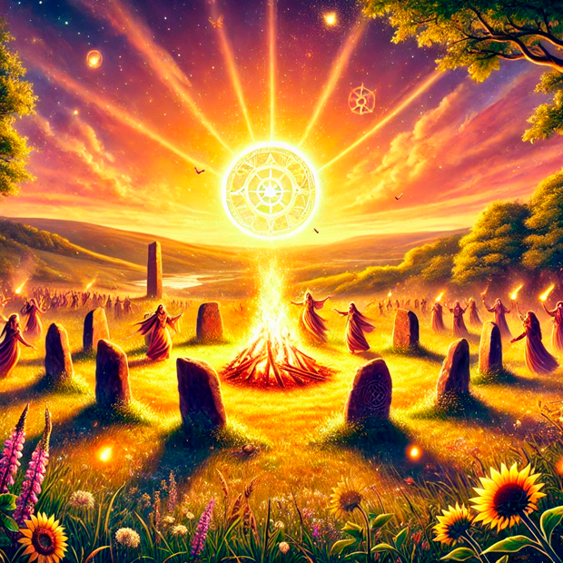 Celebración de Litha o Alban Hefin durante el solsticio de verano