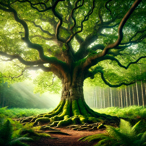 El roble como séptimo árbol sagrado Duir en el sincronario celta