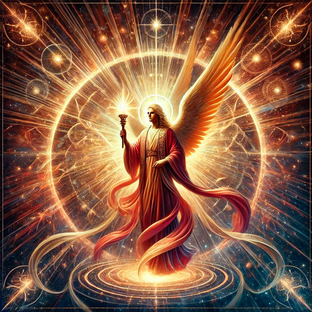 Representación del Arcángel Uriel en la esfera Tiferet de la Kabaláh