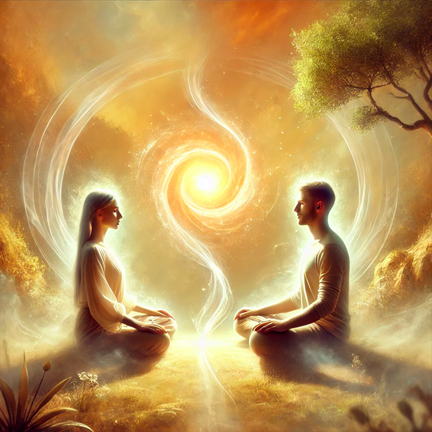 Práctica de meditación de mirada en los ojos o Drishti Yoga tántrico