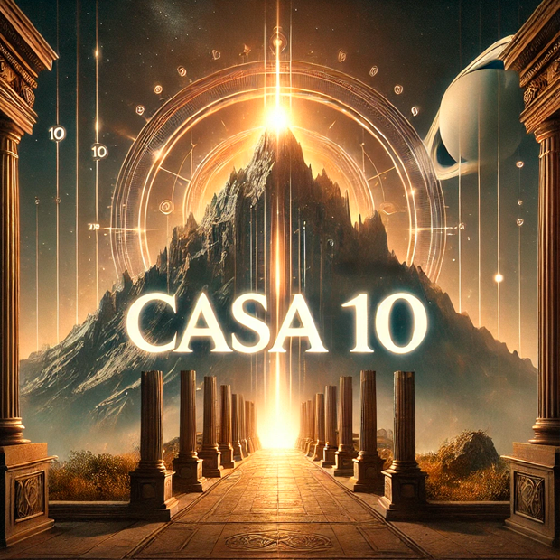 Representación de la Casa Diez en relación con Capricornio y Saturno