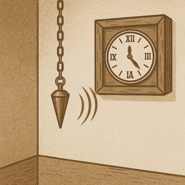 Método con péndulo para averiguar la hora en la oscuridad