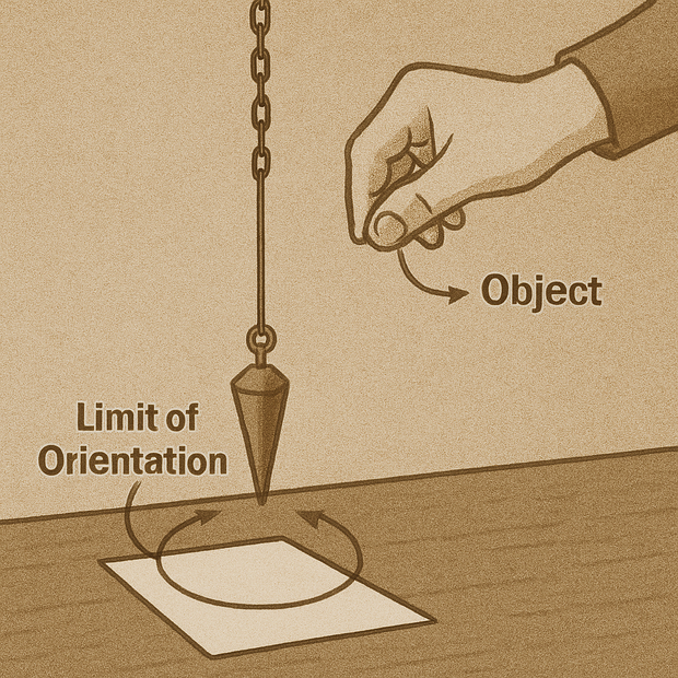 Ejercicio de radiestesia para orientarse hacia un objeto