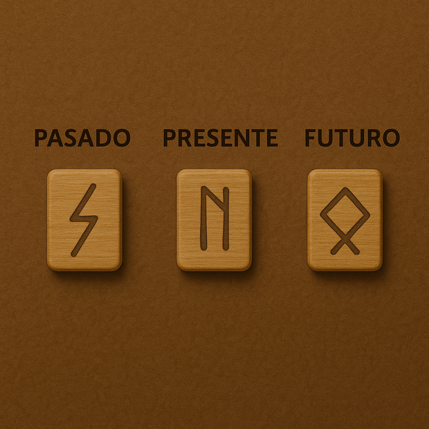 Tirada de runas sobre pasado, presente y futuro