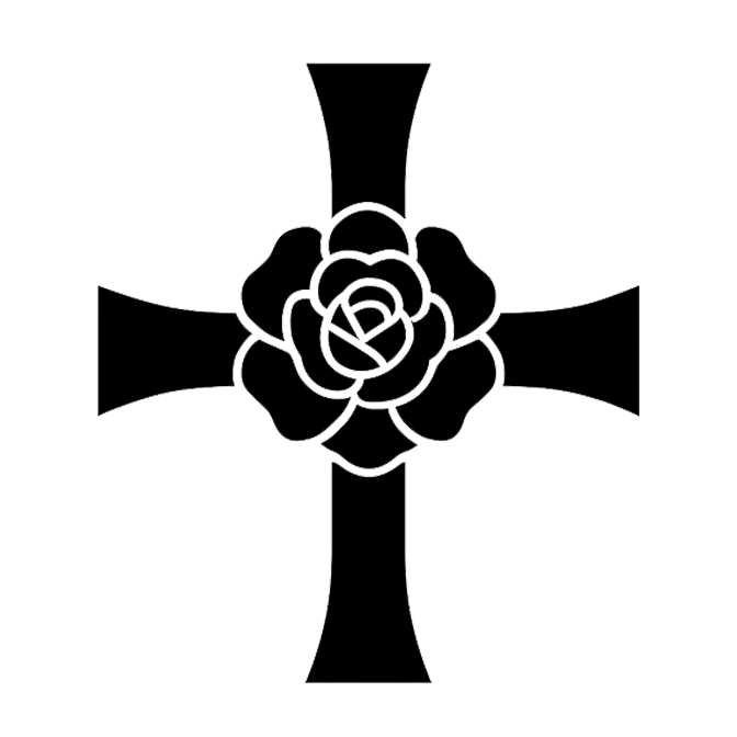 Símbolo de la Rosa Cruz como unión de espíritu y materia