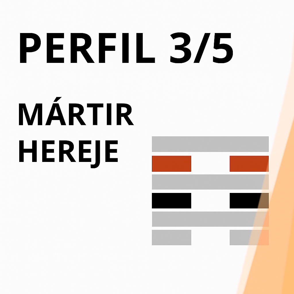 Perfil 3/5 de mártir y hereje en Diseño Humano