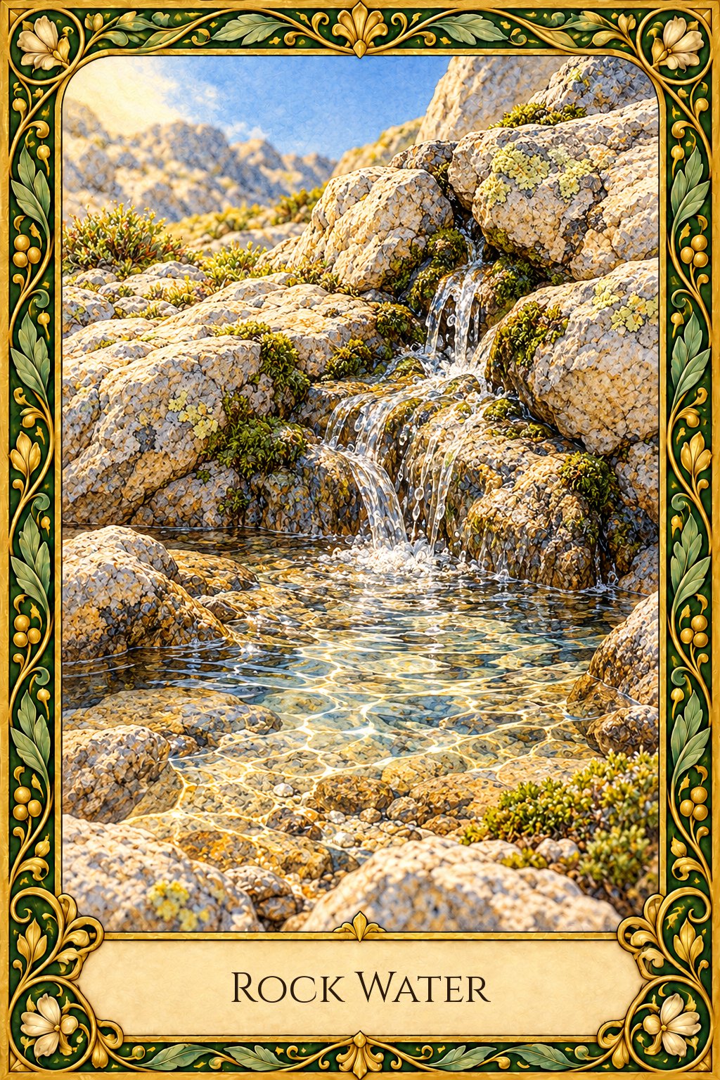 Remedio floral Rock Water elaborado a partir de agua de roca