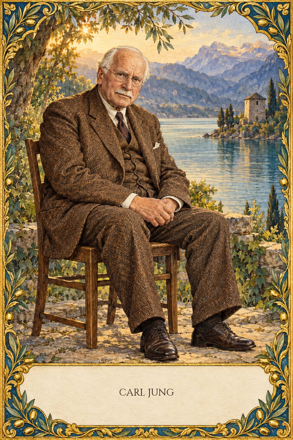 Retrato del psiquiatra suizo Carl Jung, figura destacada de la psicología analítica